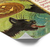 Vintage Halloween Grußkarten Klassische Poster (Ecke)