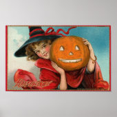 Vintage Halloween Grußkarten Klassische Poster (Vorne)