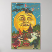 Vintage Halloween Grußkarten Klassische Poster (Vorne)