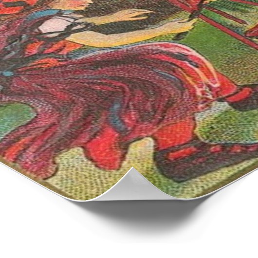 Vintage Halloween Grußkarten Klassische Poster (Ecke)