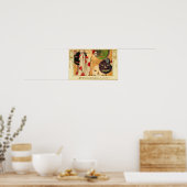 Vintage Halloween Grußkarten Klassische Poster (Küche)