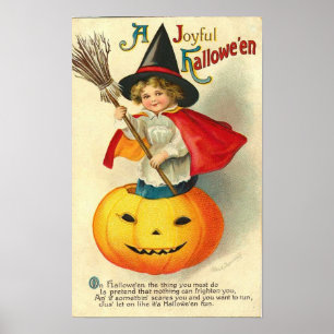 Vintage Halloween Grußkarten Klassische Poster