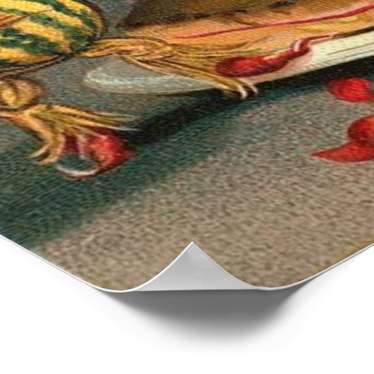 Vintage Halloween Grußkarten Klassische Poster (Ecke)