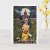 Vintage Halloween Grußkarten Klassische Poster Karte (Gelbe Blume)