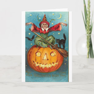 Vintage Halloween Grußkarten Klassische Poster Karte