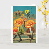 Vintage Halloween Grußkarten Klassische Poster Karte (Gelbe Blume)