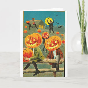 Vintage Halloween Grußkarten Klassische Poster Karte