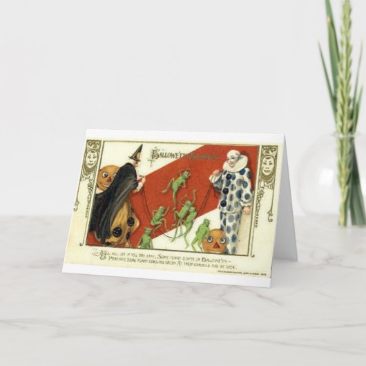 Vintage Halloween Grußkarten Klassische Poster Karte (Vorderseite)