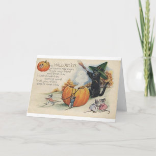 Vintage Halloween Grußkarten Klassische Poster Karte