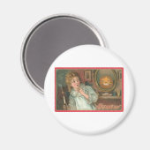 Vintage Halloween Grußkarten Klassische Poster Magnet (Vorderseite/Rückseite)