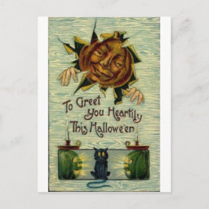 Vintage Halloween Grußkarten Klassische Poster Postkarte