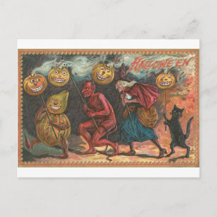 Vintage Halloween Grußkarten Klassische Poster Postkarte