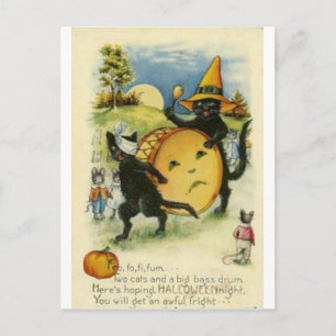 Vintage Halloween Grußkarten Klassische Poster Postkarte