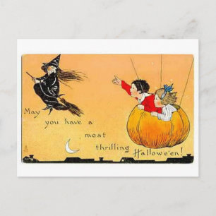 Vintage Halloween Grußkarten Klassische Poster Postkarte
