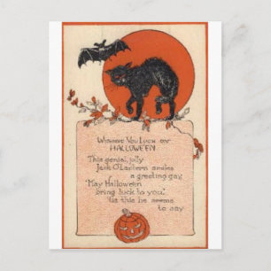 Vintage Halloween Grußkarten Klassische Poster Postkarte