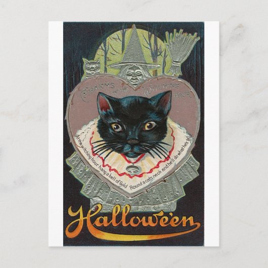 Vintage Halloween Grußkarten Klassische Poster Postkarte (Vorderseite)