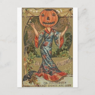 Vintage Halloween Grußkarten Klassische Poster Postkarte