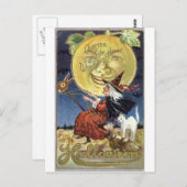 Vintage Halloween Grußkarten Klassische Poster Postkarte (Vorne/Hinten)