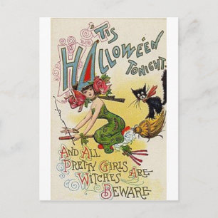 Vintage Halloween Grußkarten Klassische Poster Postkarte