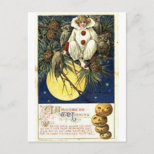 Vintage Halloween Grußkarten Klassische Poster Postkarte (Vorderseite)