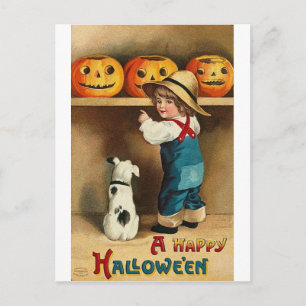 Vintage Halloween Grußkarten Klassische Poster Postkarte