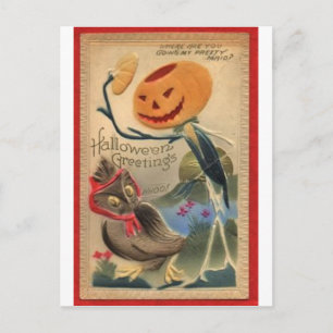 Vintage Halloween Grußkarten Klassische Poster Postkarte