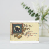 Vintage Halloween Grußkarten Klassische Poster Postkarte (Stehend Vorderseite)