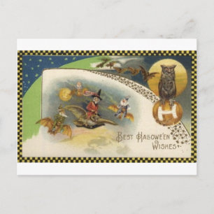 Vintage Halloween Grußkarten Klassische Poster Postkarte