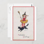 Vintage Halloween Grußkarten Klassische Poster Postkarte (Vorne/Hinten)