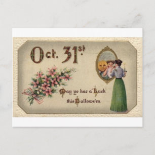 Vintage Halloween Grußkarten Klassische Poster Postkarte