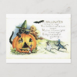 Vintage Halloween Grußkarten Klassische Poster Postkarte