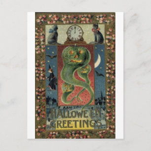Vintage Halloween Grußkarten Klassische Poster Postkarte