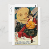 Vintage Halloween Grußkarten Klassische Poster Postkarte (Vorne/Hinten)