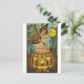 Vintage Halloween Grußkarten Klassische Poster Postkarte (Stehend Vorderseite)