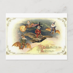 Vintage Halloween Grußkarten Klassische Poster Postkarte
