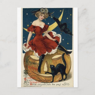 Vintage Halloween Grußkarten Klassische Poster Postkarte