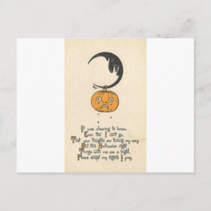 Vintage Halloween Grußkarten Klassische Poster Postkarte