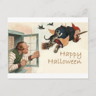 Vintage Halloween Grußkarten Klassische Poster Postkarte
