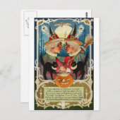 Vintage Halloween Grußkarten Klassische Poster Postkarte (Vorne/Hinten)