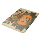 Vintage/Halloween/Herbst/Kürbis Badematte (Schrägansicht)