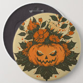Vintage/Halloween/Herbst/Kürbis Button (Vorne & Hinten)