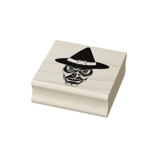 Vintage Halloween-Hexe Gummistempel (Stempel)