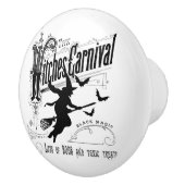 Vintage Halloween-Hexe Keramikknauf (Rechts)