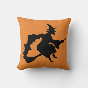 Vintage Halloween-Hexe Kissen