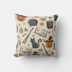 Vintage-Halloween-Hexe Kissen