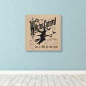 Vintage Halloween-Hexe Leinwanddruck (Insitu (Holzboden))