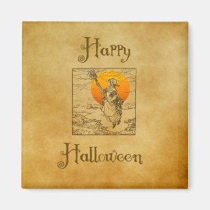 Vintage-Halloween-Hexe-Magnet Magnet