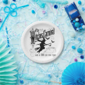 Vintage Halloween-Hexe Pappteller (Party)