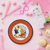 Vintage Halloween-Hexe Pappteller (Party)