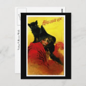 Vintage Halloween-Hexe Postkarte (Vorne/Hinten)